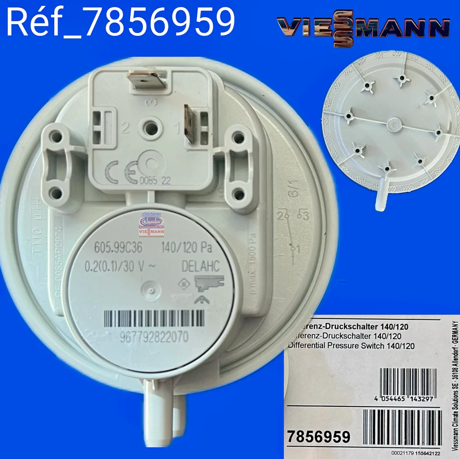 Viessmann Boutton Pressostat différentiel d'air Huba 140/120